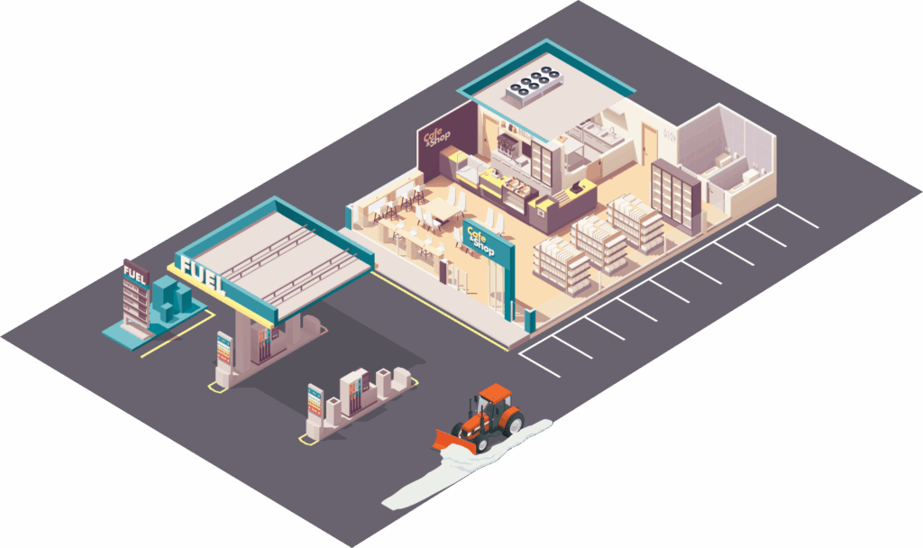 Convenience store rendering